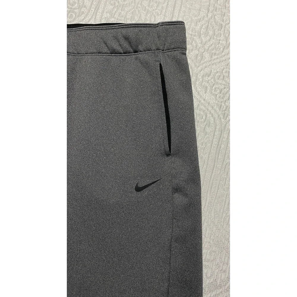 Nike Mens XL Gray Wide Leg Fleece Sweatpants Loose Fit Training Pants - Picture 2 of 6